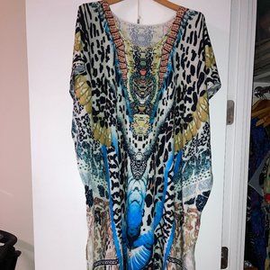 Bsubseach Print Kaftan Maxi Dresses